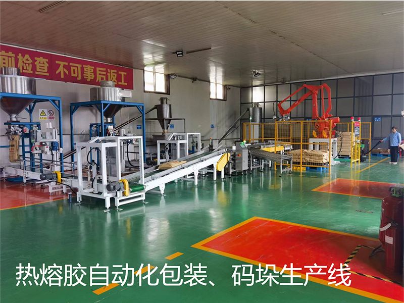 熱熔膠自動化包裝、碼垛生產(chǎn)線